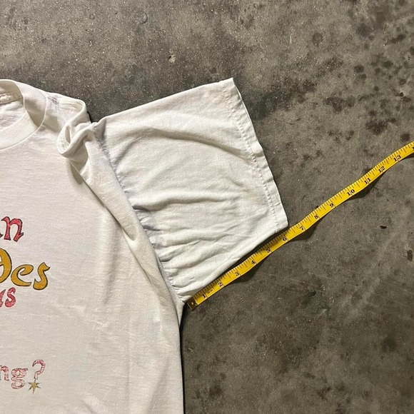 Vintage Christian "Is yours worth catching" Tee Large White - Picture 7 of 8